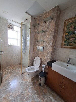 Bathroom in 4 BHK Apartment at Merlin Cambridge, Tollygunge – for Rent