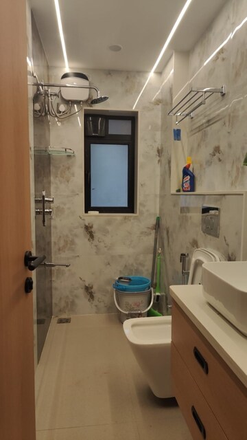 Bathroom in 2 BHK Apartment at Lake View Apartments Powai, Powai – for Rent