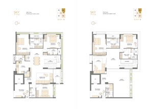 Floor Plan in 3 BHK Builder Floor at Thaltej Shilaj Road – for Sale