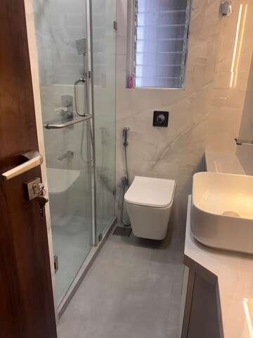 Bathroom in 3 BHK Apartment at PR Hira, Khar West – for Rent