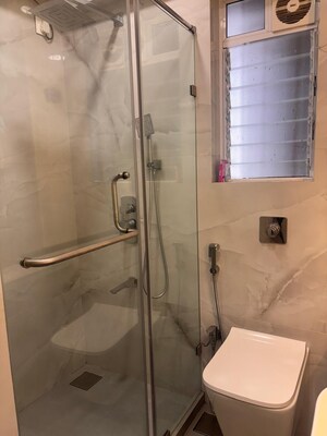 Bathroom in 3 BHK Apartment at PR Hira, Khar West – for Rent