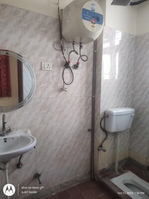 Bathroom in 2 BHK Builder Floor at Mehrauli – for Rent
