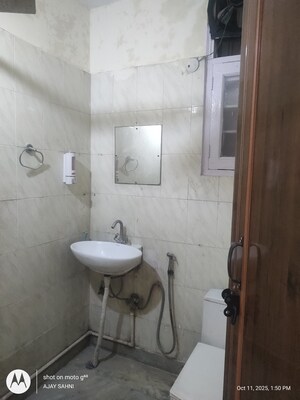 Bathroom in 2 BHK Builder Floor at Mehrauli – for Rent
