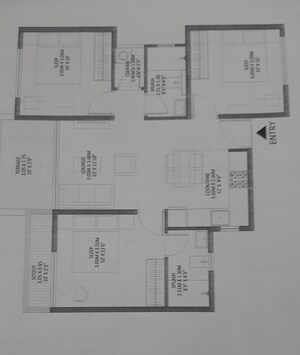Floor Plan in 3 BHK Apartment at Godrej Royale Woods, Devanahalli – for Rent