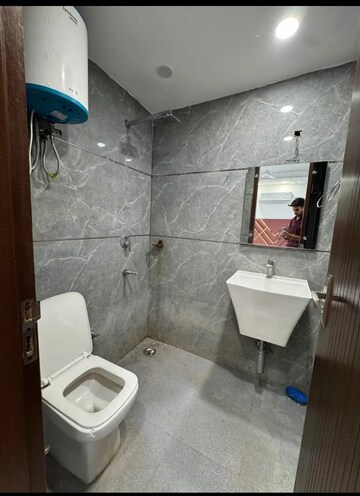 Bathroom in 2 BHK Builder Floor at Chattarpur – for Rent