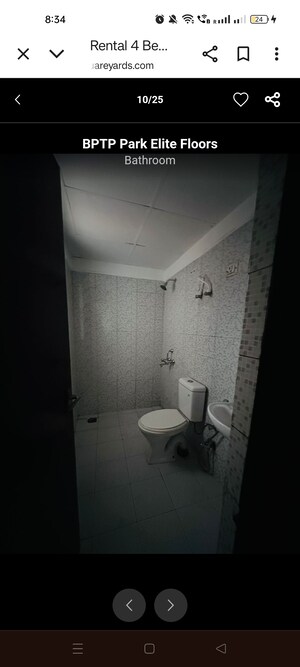 Bathroom in 3 BHK Builder Floor at BPTP Park Elite Floors, Sector 85 – for Rent