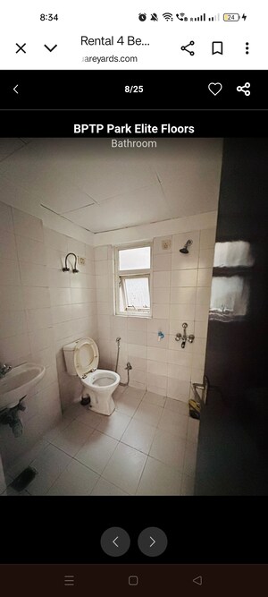 Bathroom in 3 BHK Builder Floor at BPTP Park Elite Floors, Sector 85 – for Rent