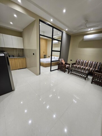 Living Room in 1 BHK Apartment at Rajapushpa Aurelia, Tellapur – for Rent