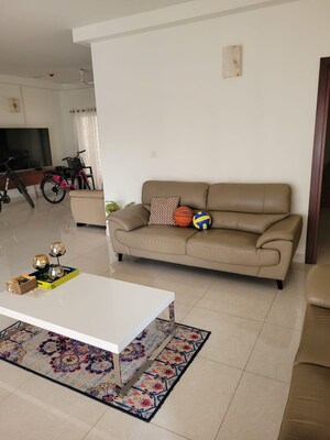 Living Room in 4 BHK Apartment at Prestige High Fields, Gachibowli – for Rent