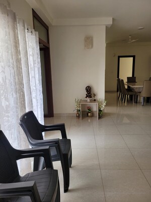 Living Room in 4 BHK Apartment at Prestige High Fields, Gachibowli – for Rent