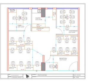 Floor Plan in  Office Space at Geras Imperium Gateway, Bhosari – for Rent