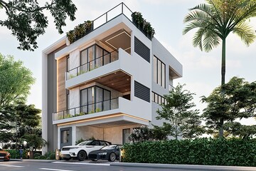 4 BHK Villa – Exterior View View at Kongar Khurd - for Sale