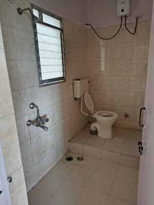 Bathroom in 2 BHK Apartment at Nirmiti Hill View Residency, Baner – for Rent