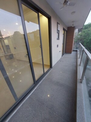 Balcony in 3 BHK Builder Floor at Arya Chittaranjan Park, Kalkaji – for Rent