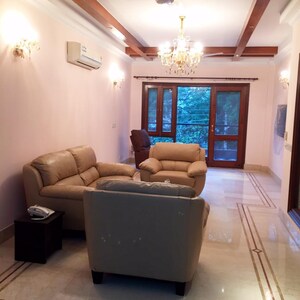 Living Room in 3 BHK Builder Floor at Anand Niketan – for Rent