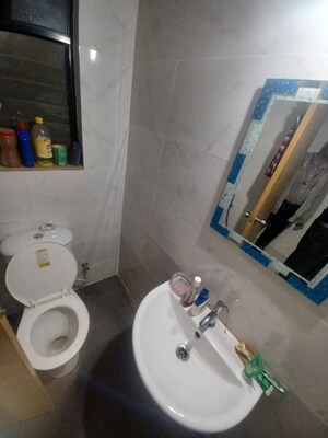 Bathroom in 1 BHK Apartment at Heena Vijaya Residency, Kharadi – for Rent