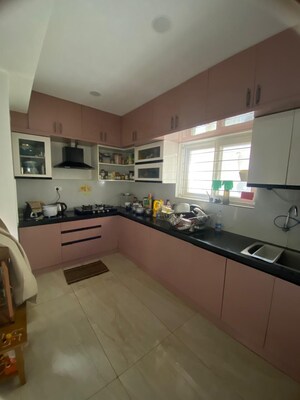 Kitchen in 3 BHK Apartment at Lakshmi Cadillac, Kondapur – for Rent