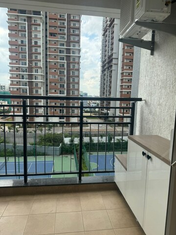 Balcony in 3 BHK Apartment at Prestige Tranquil, Kokapet – for Rent