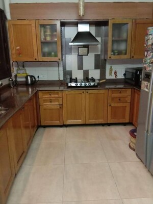 Kitchen in 3 BHK Builder Floor at Kailash Colony – for Rent