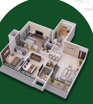 Floor Plan in 2 BHK Apartment at Goregaon East – for Sale