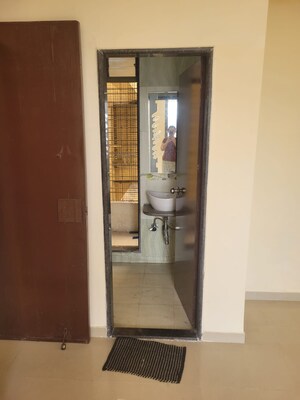 Bathroom in 1 BHK Apartment at Coral Heights, Kavesar – for Rent
