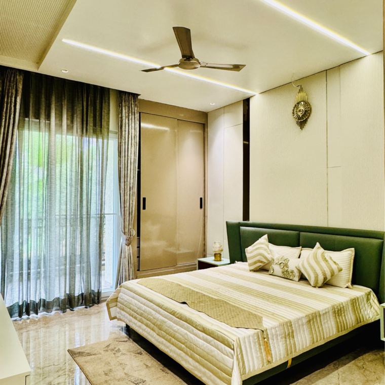 Bedroom, nandita-mayfair-park 2 Bedroom 1200 Sq.Ft. Apartment In Kishanpura Zirakpur 9309583