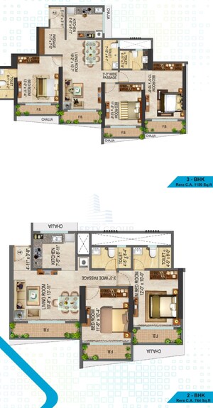 Floor Plan in 2 BHK Apartment at Malad West – for Sale