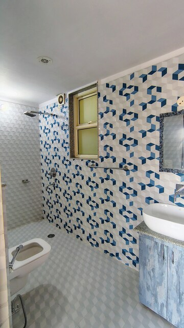 Bathroom in 3 BHK Builder Floor at AEZ Aloha, Sector 57 – for Rent