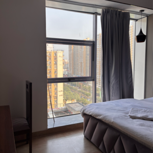 Bedroom in Studio Apartment at Spectrum@Metro, Noida Central – for Rent