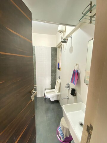 Bathroom in 2 BHK Apartment at Gurukrupa Marina Enclave, Malad West – for Rent