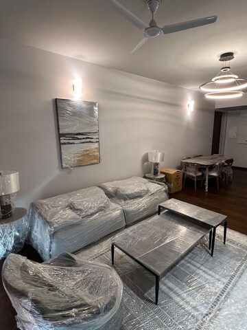 Living Room in 3 BHK Apartment at Krisumi Waterfall Residences, Sector 36a – for Rent