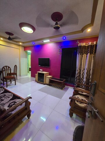 Living Room in 1 BHK Apartment at Krishna Residency Kopar Khairane, Kopar Khairane – for Rent