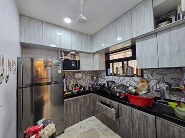Kitchen in 1 BHK Apartment at Hari Om Siddharth Nagar, Goregaon West – for Rent
