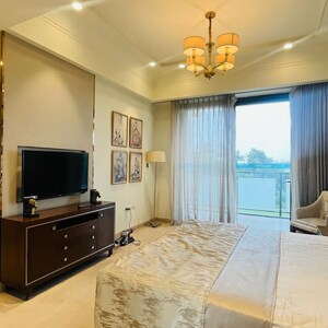 Living Room in 3.5 BHK Apartment at Risland Sky Mansion, Chattarpur – for Rent