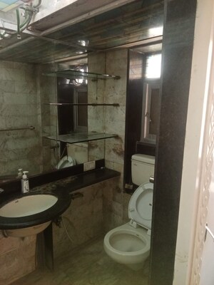 Bathroom in 2 BHK Apartment at Sea Lord, Cuffe Parade – for Rent