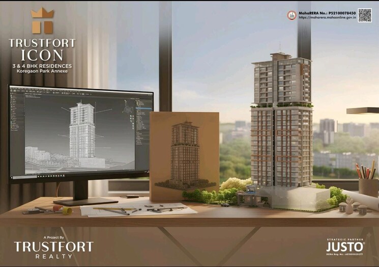 Kitchen, trustfort-icon 3 Bedroom 1310 Sq.Ft. Apartment In Mundhwa Pune 9311072