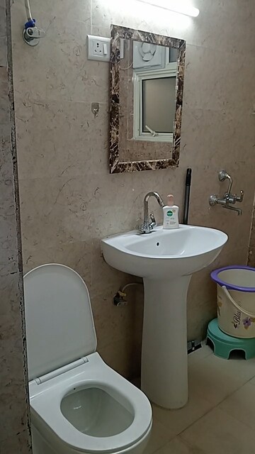 Bathroom in 2.5 BHK Apartment at Eureka Diya Green City, Raj Nagar Extension – for Rent