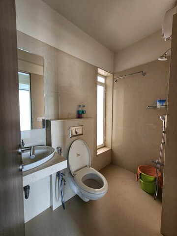 Bathroom in 2 BHK Apartment at L & T Seawoods Residences Phase 1 Part A, Seawoods – for Rent