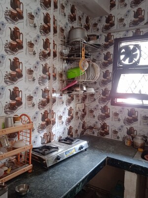 Kitchen in 1 BHK Builder Floor at Lajpat Nagar – for Rent