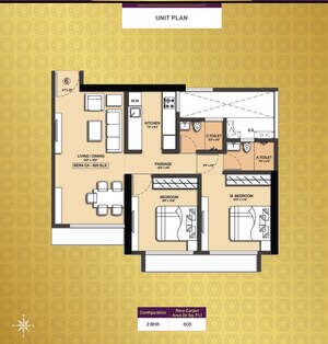 Floor Plan in 2 BHK Apartment at Jankalyan Nagar – for Sale
