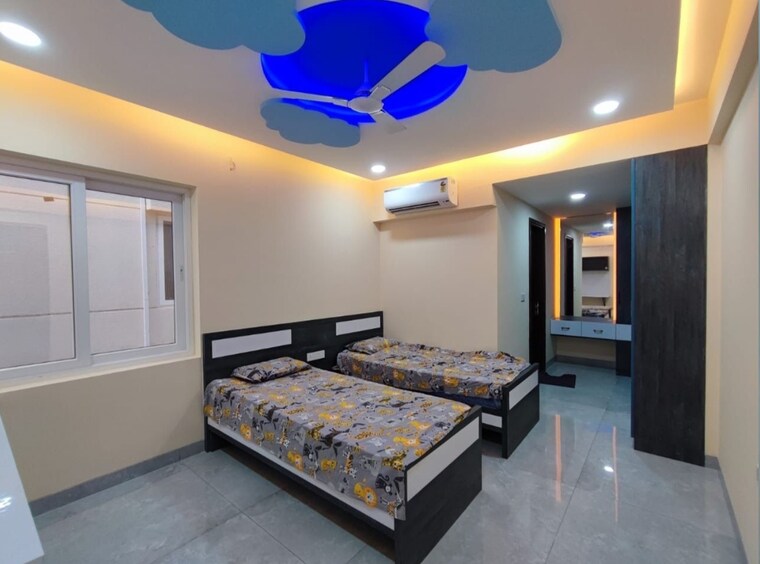 Bedroom, muppas-indraprastha 4 Bedroom 4100 Sq.Ft. Apartment In Tellapur Hyderabad 9311572
