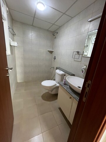 Bathroom in 2.5 BHK Apartment at Bhartiya Nikoo Homes, Thanisandra Main Road – for Rent