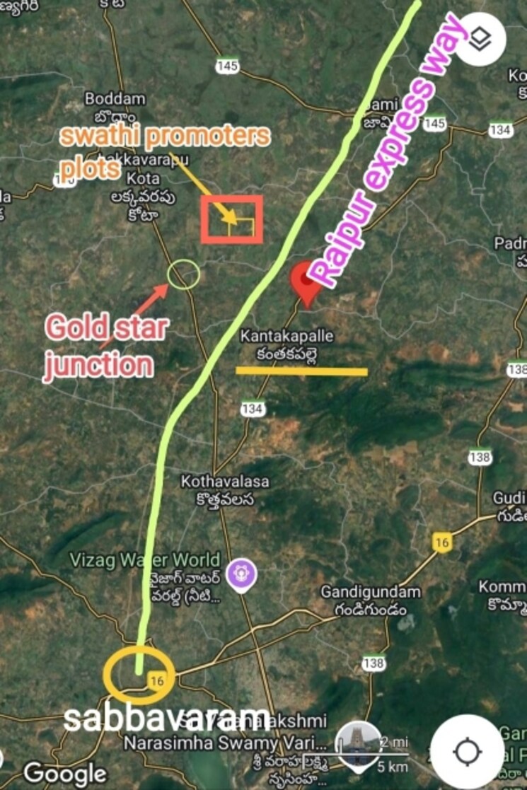 Map Location, kothavalasa  222 Sq.Yd. Plot In Kothavalasa Vizag 9311713
