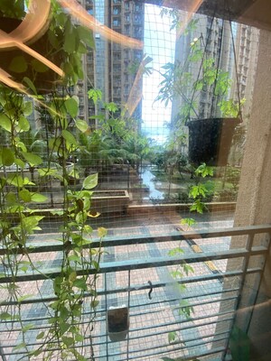 Balcony in 3 BHK Apartment at Gurukrupa Marina Enclave, Malad West – for Rent