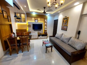 Living Room in 2 BHK Apartment at Gurukrupa Marina Enclave, Malad West – for Rent