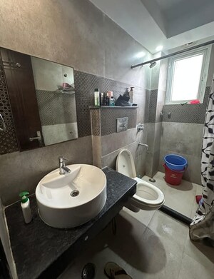Bathroom in 1 BHK Builder Floor at Chattarpur – for Rent