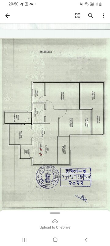 Floor Plan in 2 BHK Apartment at Skyi Star City, Dhayari – for Sale