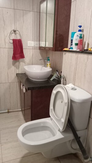 Bathroom in 3.5 BHK Apartment at Prestige Lakeside Habitat, Varthur – for Rent