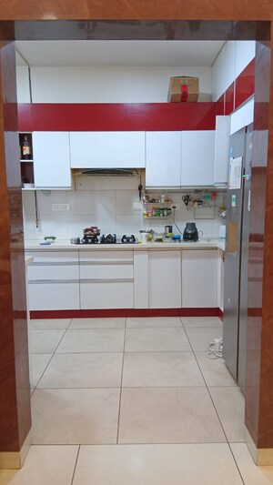 Kitchen in 3.5 BHK Apartment at Prestige Lakeside Habitat, Varthur – for Rent