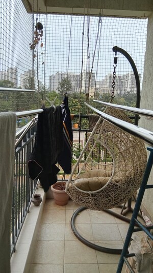 Balcony in 3.5 BHK Apartment at Prestige Lakeside Habitat, Varthur – for Rent